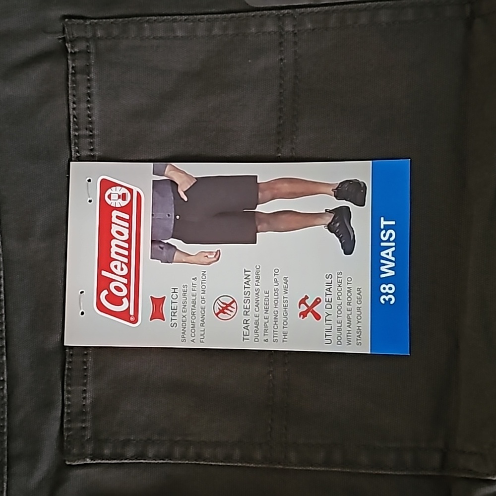 Coleman Olive shorts Size 38 Waist - Picture 7 of 10